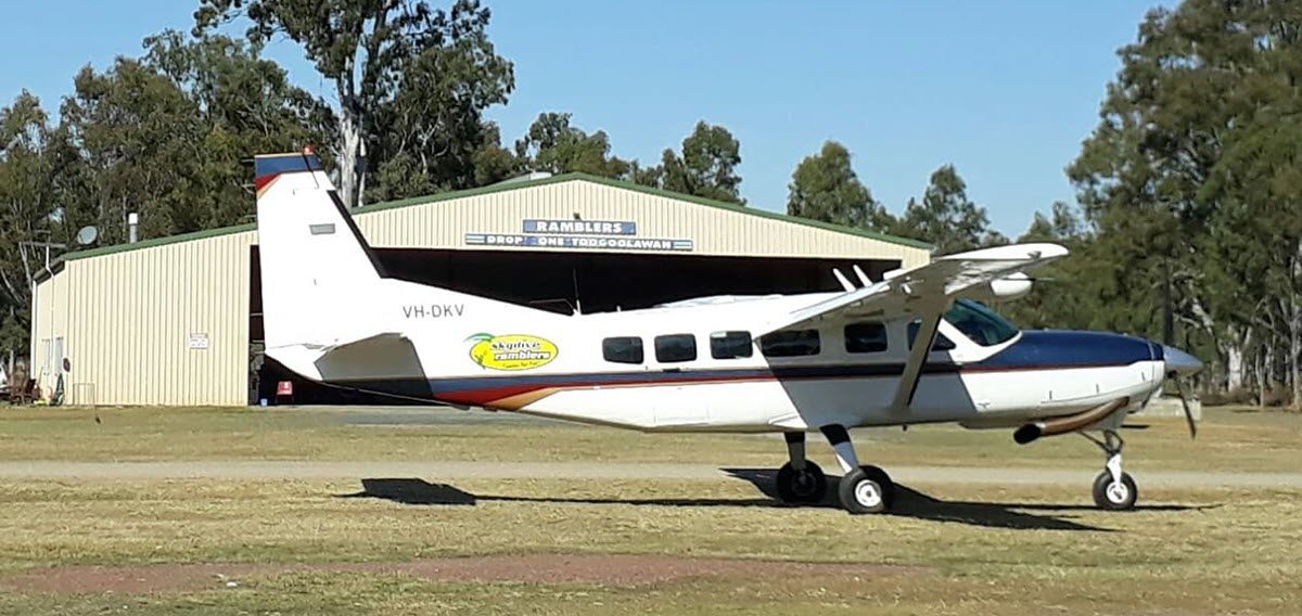 great big planes at skydive ramblers