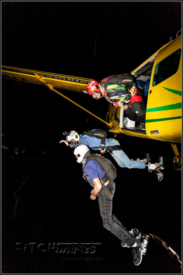 Skydiving at Night