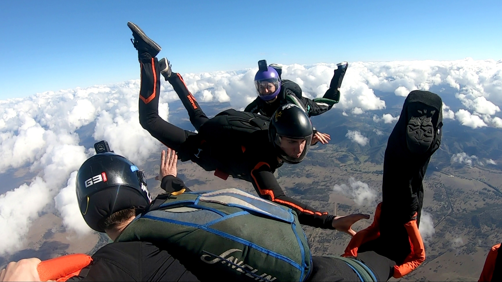 P35 4 Way Blocks with Emily Alex Jett by OliM - Skydive Ramblers